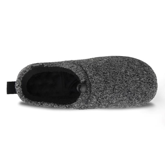 Isotoner® Mens Felt Full Back Slipper With Pull Toggle Grey Extra Image 4